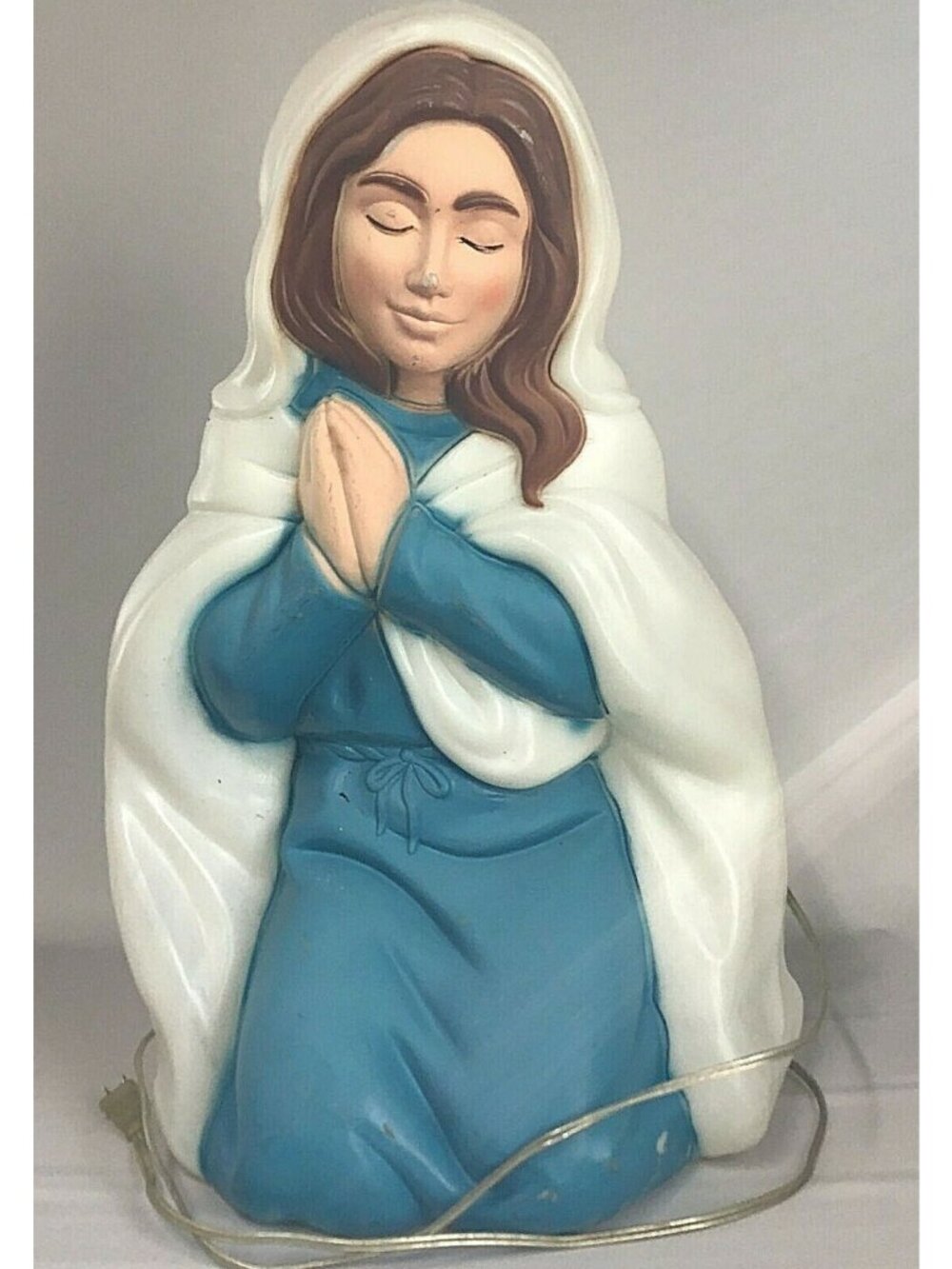 Vintage General Foam Plastic  Blow Mold Mother Mary Christmas Nativity Scene